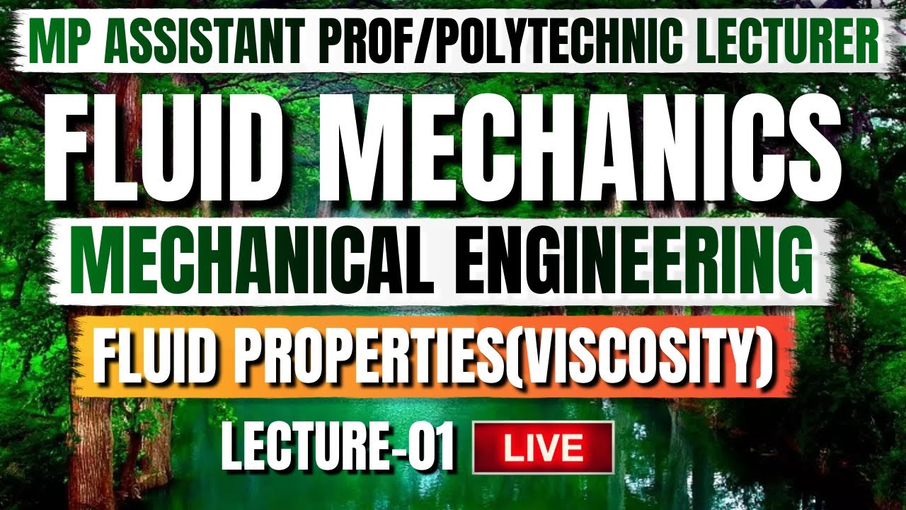 MP Assistant Professor & Polytechnic Lecturer 2023-24 I Fluid Mechanics ...