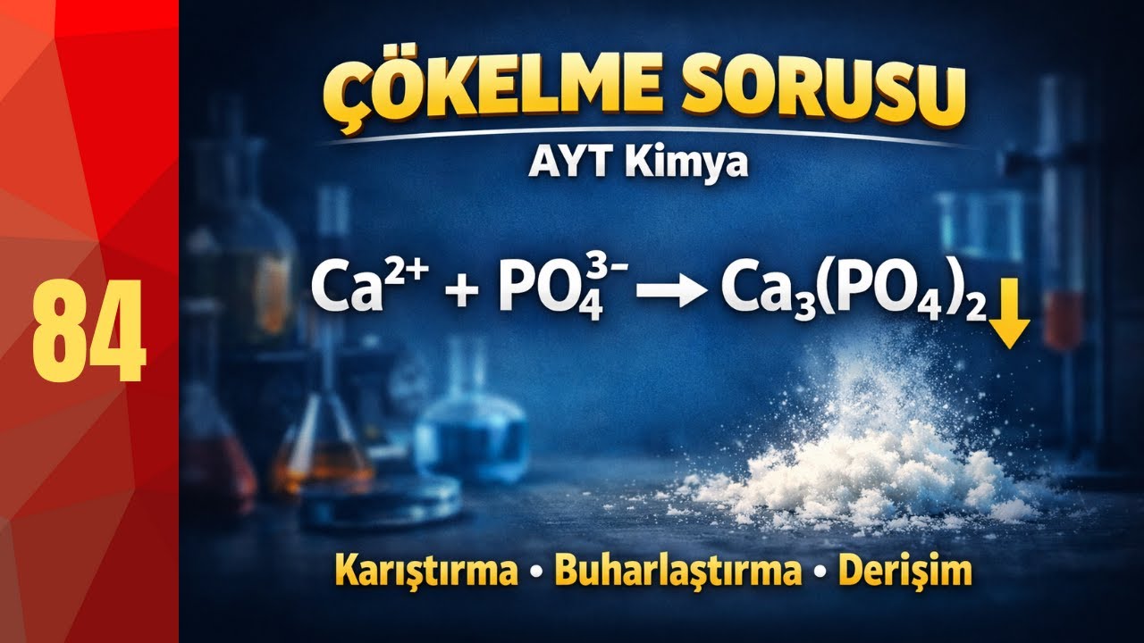 84-Çok Aşamalı Çözelti Problemi Ca(NO₃)₂ – H₃PO₄ Tepkimesi | GENEL KİMYA | AP KİMYA | IB KİMYA | AYT