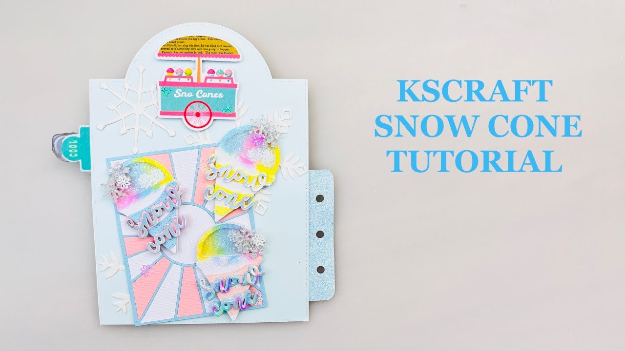 KSCRAFT Snow Cone Shaker with Clear Rock Candy Tutorial 