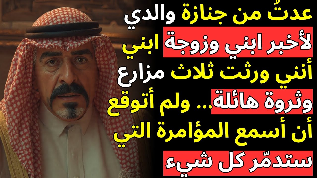 عدتُ من جنازة والدي لأخبر ابني وزوجة ابني أنني ورثت ثلاث مزارع وثروة هائلة... ولم أتوقع أن أسمع المؤ