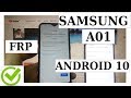 FRP Samsung A01 2020 Android 10 FRP A015 2020 Сброс Google аккаунта