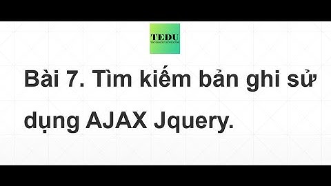 Bài 7: Tìm kiếm bản ghi với AJAX MVC