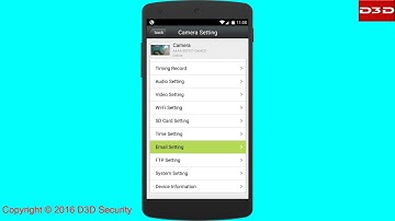 How to configure email id with IP Camera D8810
