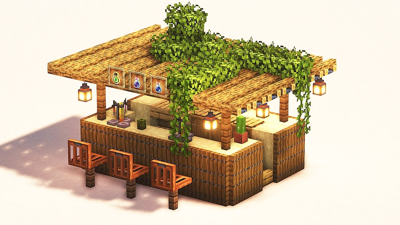 🏡 Minecraft Tutorial |  Quiosque de PRAIA⚒️