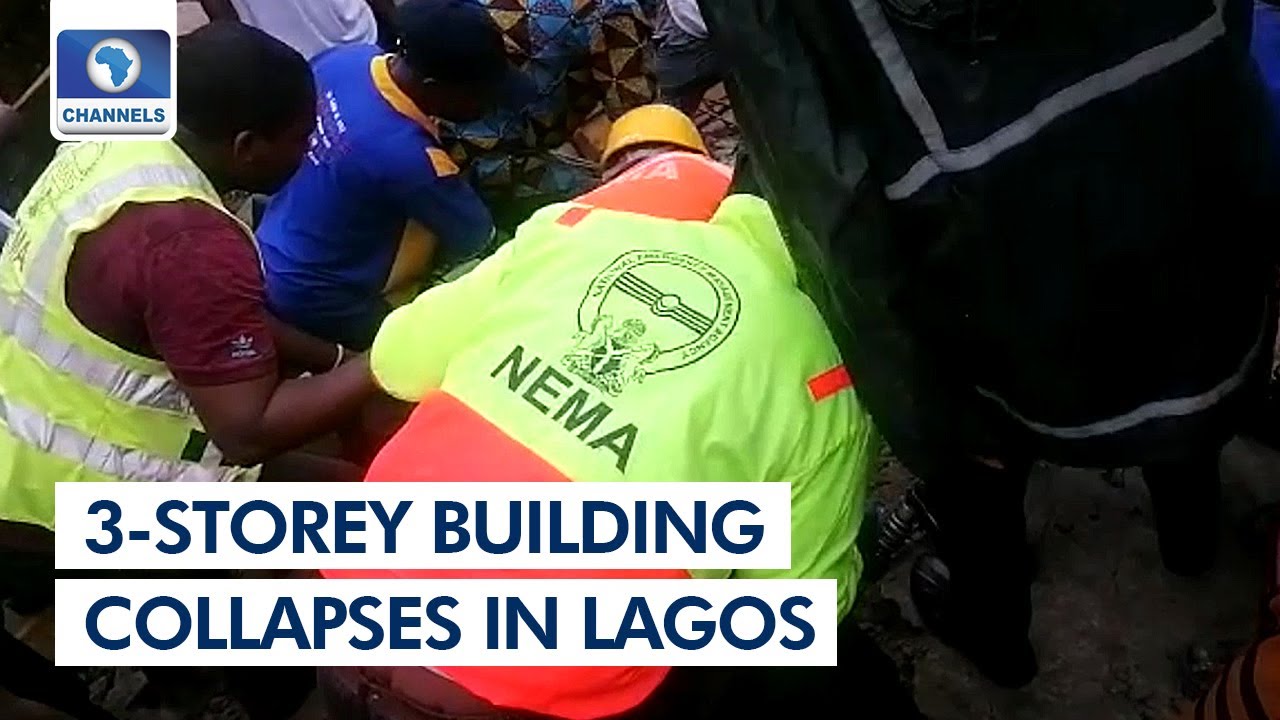Two Dead As Three Storey Building Collapses In Lagos During Rainfall