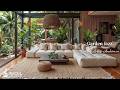 Cozy Forest Garden Jazz | Soft Jazz Melody with Wooden Forest Living Room For Relax and Work