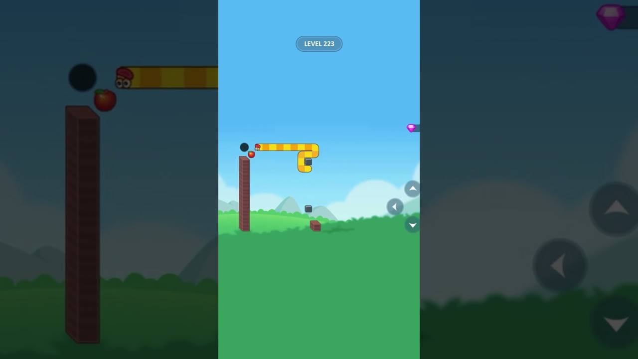 Hungry Worm Level 223 Gameplay 🐛 | Beginner’s Guide & Puzzle Walkthrough | Mobile Game Fun!