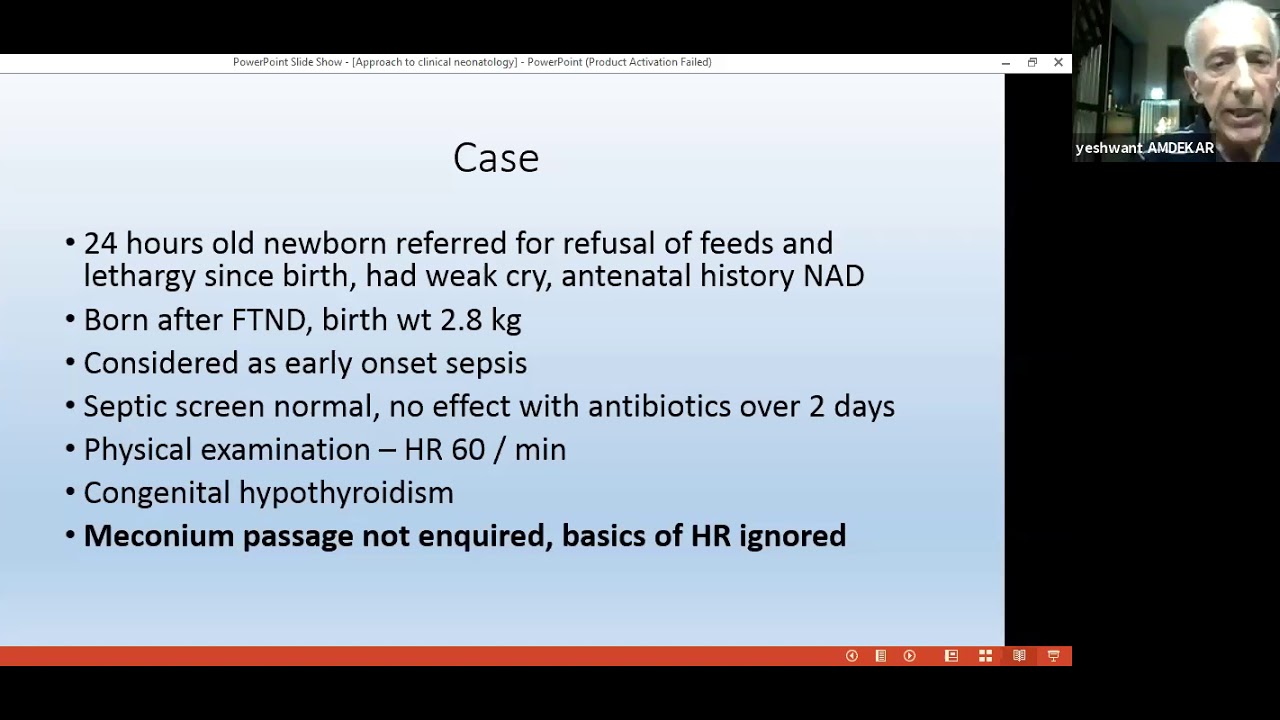 Back to Basics in Neonatology: Prof Ambdekar Yeshwant