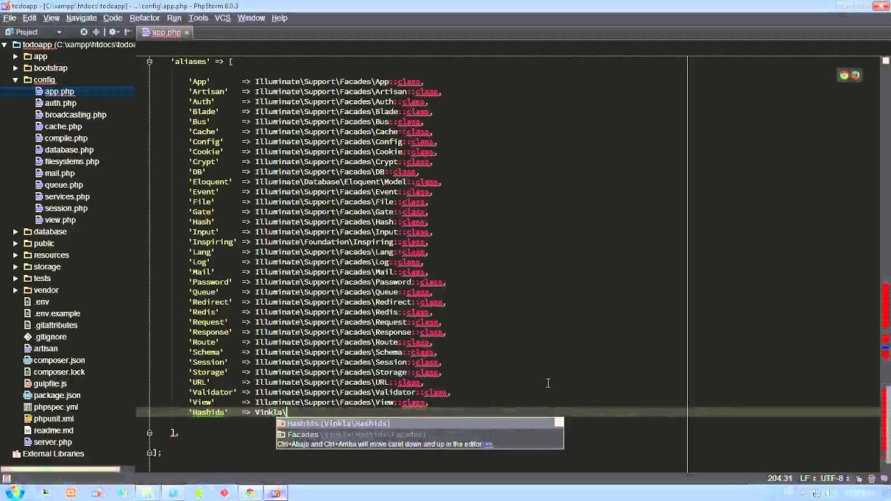 TODO APP | Configuración (PATH config/app.php) - YouTube