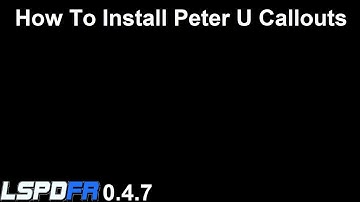 How To Install Peter U Callouts.