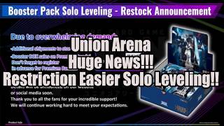 Union Arena Huge News Restriction List In Coming Solo Leveling Easier to get hands on!! Union Arena