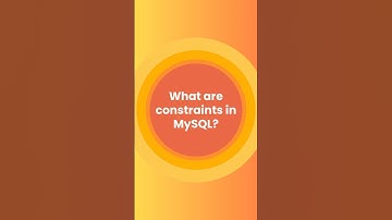 What are Constraints in MySQL? 🗝️#shorts #databaseconcepts #interviewpreparation #mysql #dbms #learn