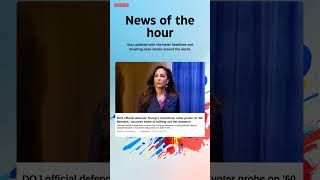 Breaking News: DOJ official defends Trump's noncitizen voter probe on '60 Minutes,' accuses #Trump