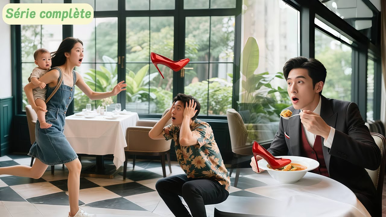 Maman solo frappe un pervers, sa chaussure tombe dans l’assiette du PDG, qui tombe amoureux aussitôt