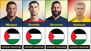 Best Footballers Who SUPPORT Palestine| Ronaldo , Haaland , Benzema