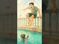 小さな男の子が湖に落ちた時見知らぬ人が飛び込んだ