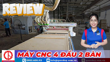 Máy CNC 4 Đầu 2 Bàn Tải Nặng SM 1350 TC 2 4 Siêu Phẩm HOT 2024 tại Các Xưởng Gỗ | Máy CNC 4 Đầu