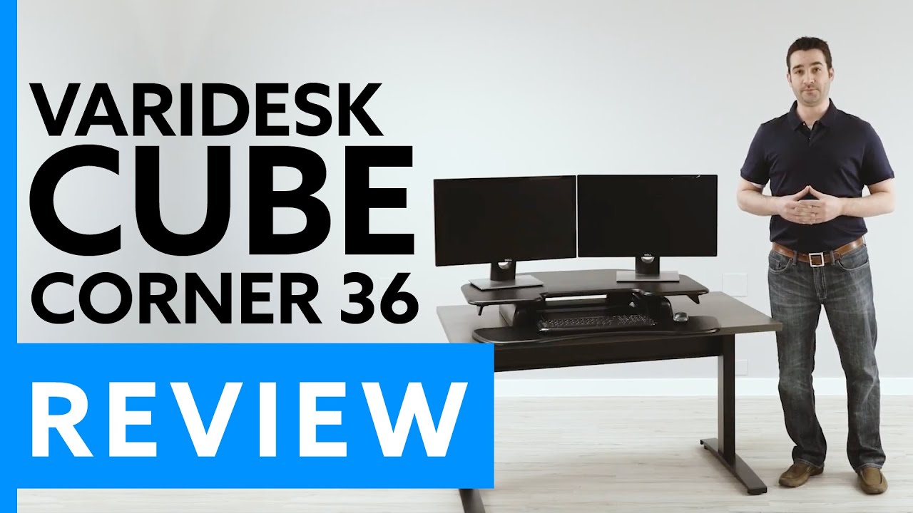 Cube Corner 36 Height-Adjustable Standing Desk for Cubicles VARIDESK