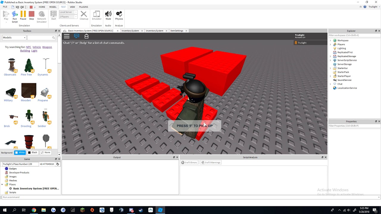 Roblox Open Source Inventory System - 