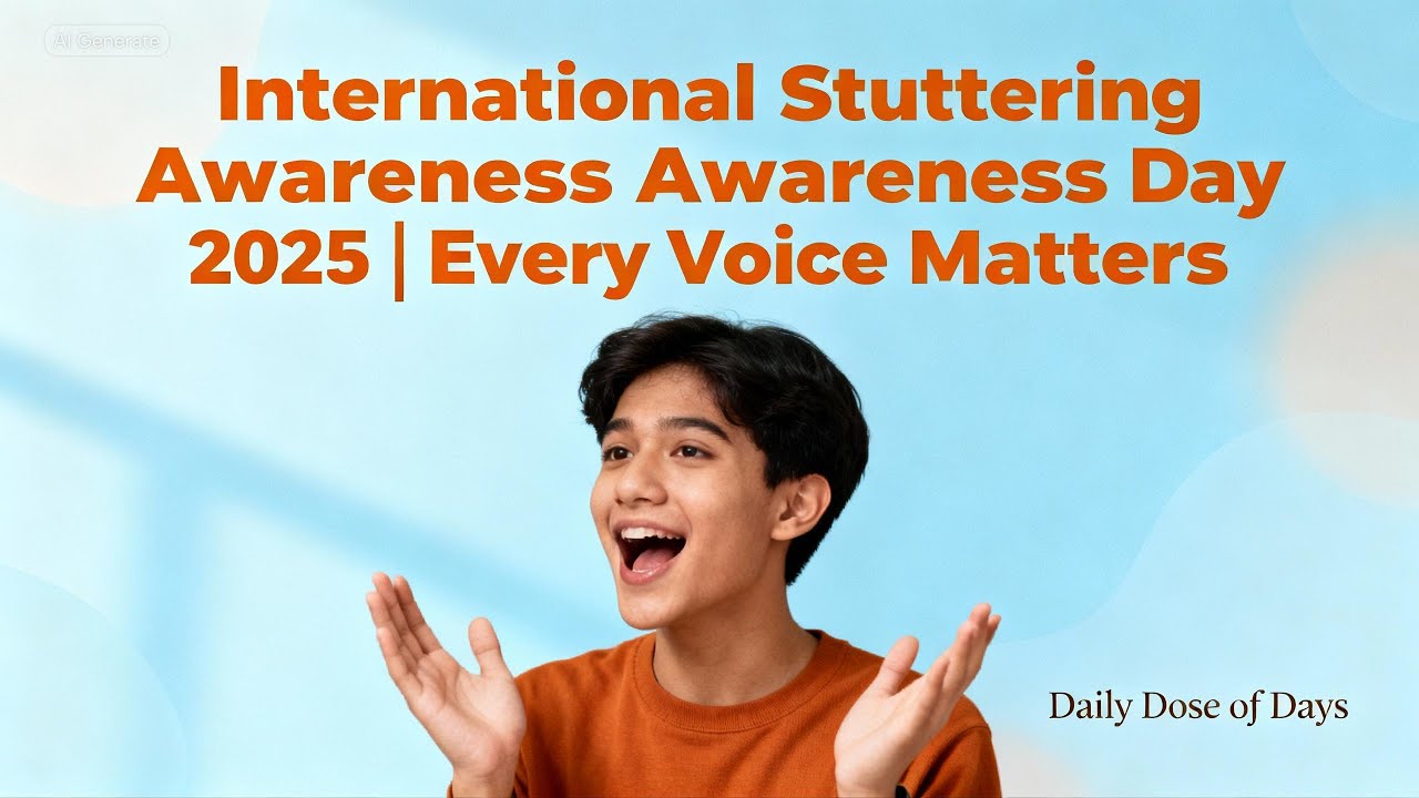 October 22 | International Stuttering Awareness Day 2025 | Every Voice Matters 💙 | DDD