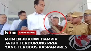 Pria Berbaju Batik Terobos Paspampres, Presiden Jokowi Hampir Terjatuh | Kabar Petang tvOne