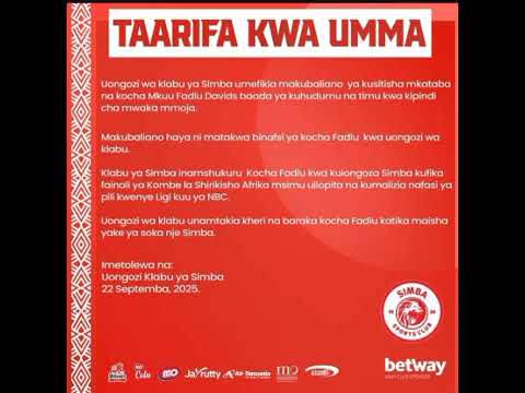 Kocha Fadlu Devis Aondoka Simba Simba Simbaleo Yanga Yangaleo Update Football