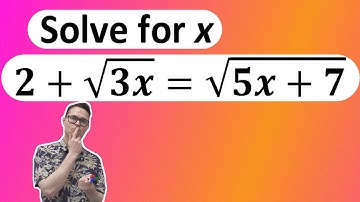 Solving Radical Equations (step by step)
