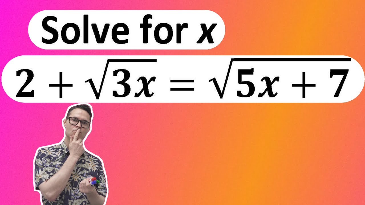 Solving Radical Equations (step by step) - YouTube
