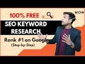 FREE Keyword Research for SEO in 2020 (3-Step 100% Working Blueprint)