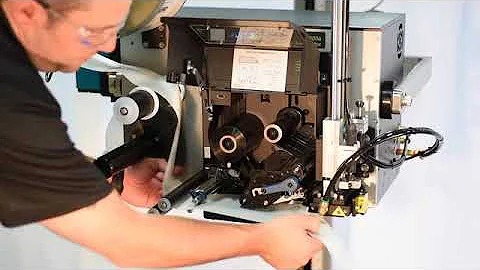 INSTALLING ROLL OF LABELS / LABEL WEB ONTO THE 3600a TAMP BLOW PRINTER APPLICATOR
