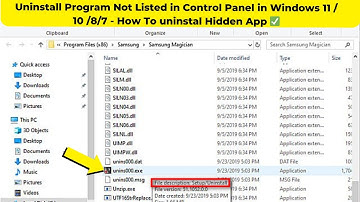 Uninstall Program Not Listed in Control Panel in Windows 11 / 10 /8/7 - How To uninstall Hidden App