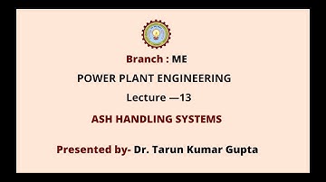 Power Plant Engineering | Ash Handling Systems | AKTU Digital Education