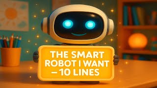 10 Lines on The Smart Robot I Want | Easy Handwriting Practice for Kids | Creative English Essay