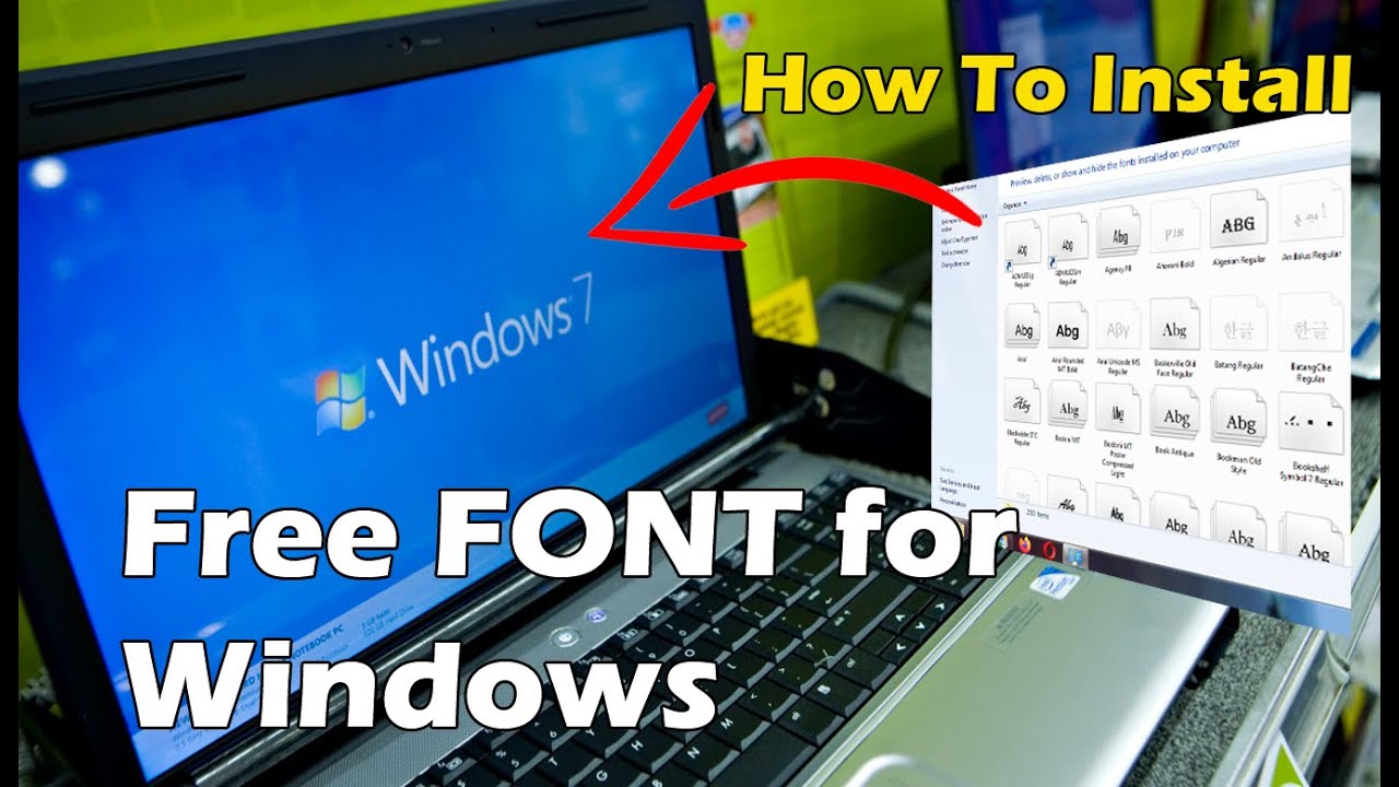 How To Install Free Font On Windows 7 - YouTube