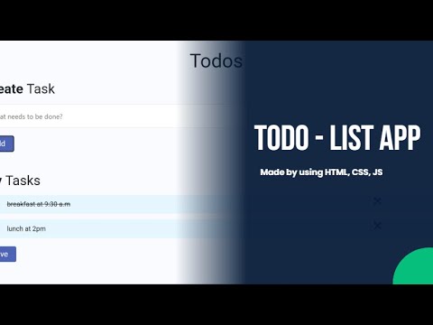 Todo List Application | Web Development | HTML | CSS | Javascript - YouTube