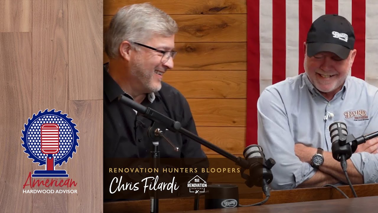 Welcome to another episode of the American Hardwood Advisor podcast! In this episode, AHA host Steve Stack sits down with Chris Filardi, Managing Partner & Co-Creator of Renovation Hunters, to talk about all the bloopers and mishaps that happened behind the scenes. Watch as they reminisce over the past two seasons and look forward to continuing the partnership between Renovation Hunters and Baird Brothers Fine Hardwoods.

Renovation Hunters is the Outdoor Channel’s first-ever home improvement TV show. Hosted and co-created by Drop Zone’s Hal Shaffer, the new series visits fishing camps, hunting cabins and vacation camps all across America and remodels them into an outdoorsman’s dream home! The new show’s goal is to makeover these camps so that family traditions and outdoor lifestyles continue to the next generation. 

The first season of the home renovation show visited fixer-uppers in Hyannis Nebraska, Critz Virginia and Tionesta in Western Pennsylvania. The talented crew of Renovation Hunters, led by General Contractor Kevin Tarkovich, is made up of many woodworking experts, DIY-ers and experienced craftsmen.

Check out Baird’s content studio for more interviews with the personalities from the Outdoor Channel’s Renovation Hunters, including Host Hal Shaffer and General Contractor Kevin Tarkovich — even some before & after videos filmed on-set at the projects! 

The American Hardwood Advisor podcast is your source for trends, tips and insights into how the building industry has evolved. Join Steve Stack, along with guest builders and industry leaders, as they talk shop on what it takes to be the best of the best.

Subscribers to our channel stay up-to-date on the latest content on hardwood products, interior design trends, DIY tutorials, tips & tricks and interviews. Follow us on social media: @BairdBrothers

Browse and buy online: www.BairdBrothers.com.

ORDERED easily. DELIVERED conveniently. ENJOYED comfortably.