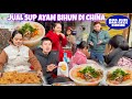 Jual sup ayam bihun dipasar china alhamdulillah cepat habis penghasilan jualanpun bertambah banyak