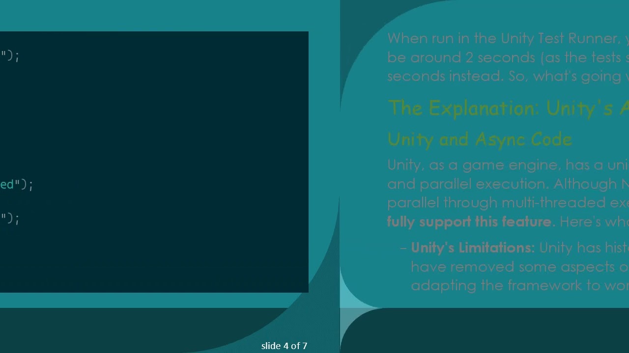 Troubleshooting NUnit Parallelizable Attribute Issues in Unity