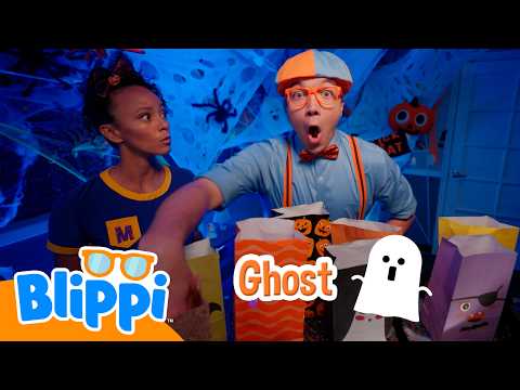 Blippi & Meekah’s Silly Halloween Pumpkin Games! 🎃 Trick or Treat Fun | Educational Videos for Kids