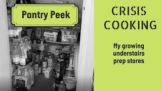 Quick Peek | My growing under-stairs preppers pantry | Cost of living