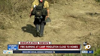 Cristianitos Fire continues to burn at Camp Pendleton