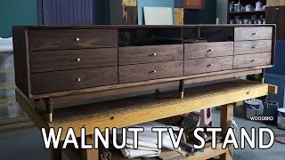 [목공]월넛 TV 거실장(feat.황동발) / Making a walnut TV stand, TV console