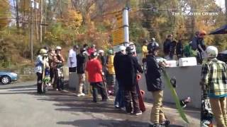 Skiers, snowboarders at the Ski Sundown Rail Jam in #Winsted outside Morsel Munk.