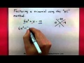 Factoring Trinomials Using the AC Method