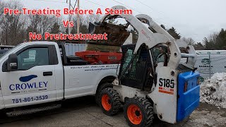 Pre-Treating Parking lots before a storm vs Salting After Storm