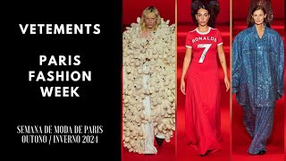 Vetements FW24 - Semana de moda de Paris - Outubro / Inverno 2024