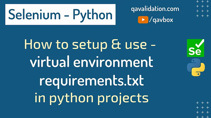 Setup | usage of virtual environment & requirements.txt in python