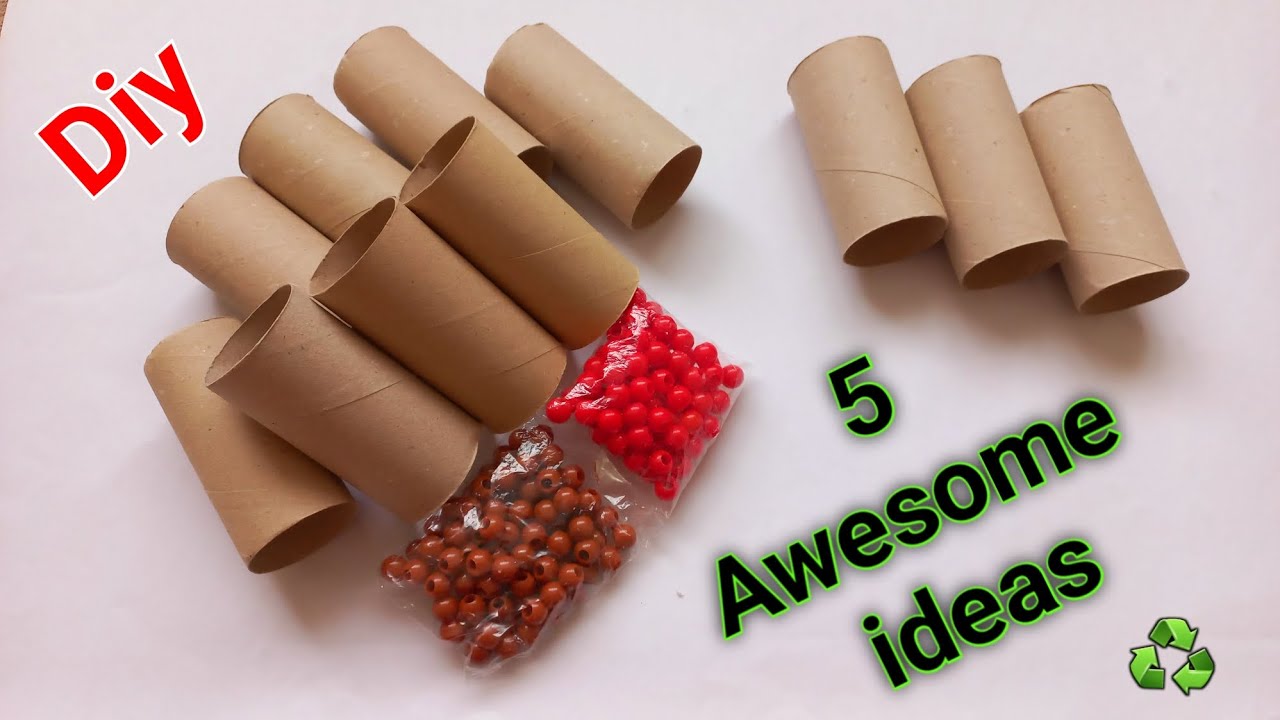 5 потрясающих идей!  посмотри, что я сделал с бусинами и рулонами туалетной бумаги