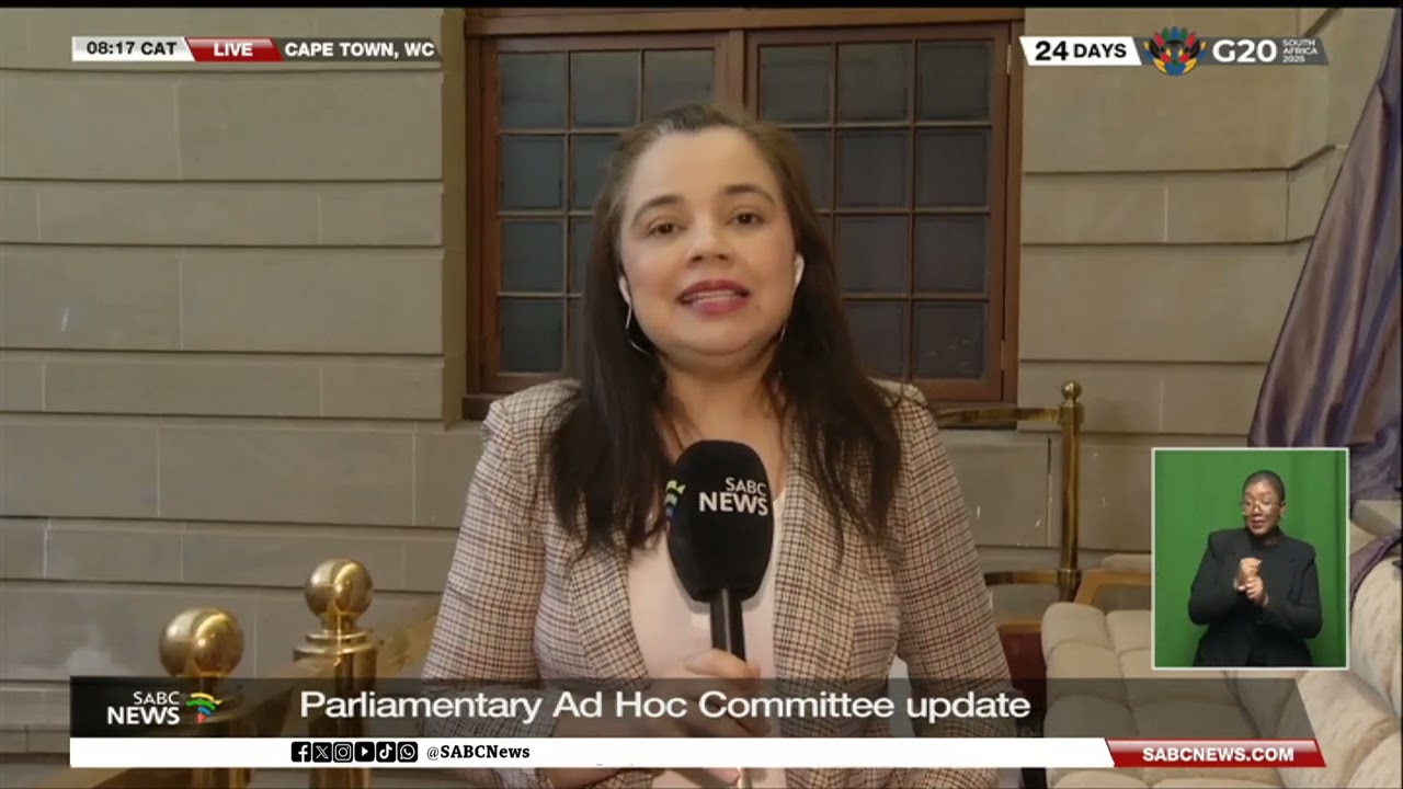 Специальный комитет | Репортер SABC Абра Барбье дает полную информацию о показаниях Матале