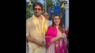 Actor aadhi nikkikalrani visit thirupati ezhumazhaiyan temple #aadhi  #nikkikalrani #anniversary
